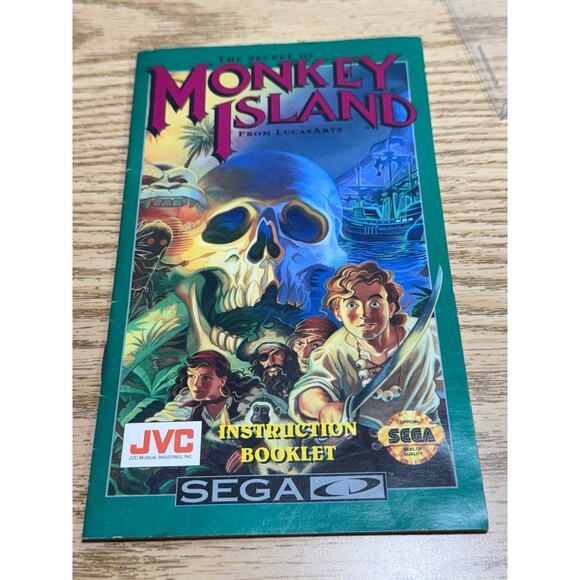 The Secret of Monkey Island (Sega CD, 1992) Game & Manual Only No Box Tested - Picture 2 of 3